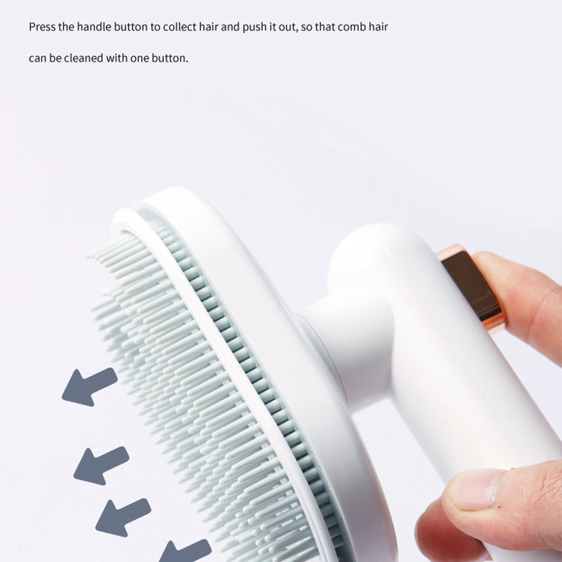 Pet Grooming Brush Self Cleaning Comb