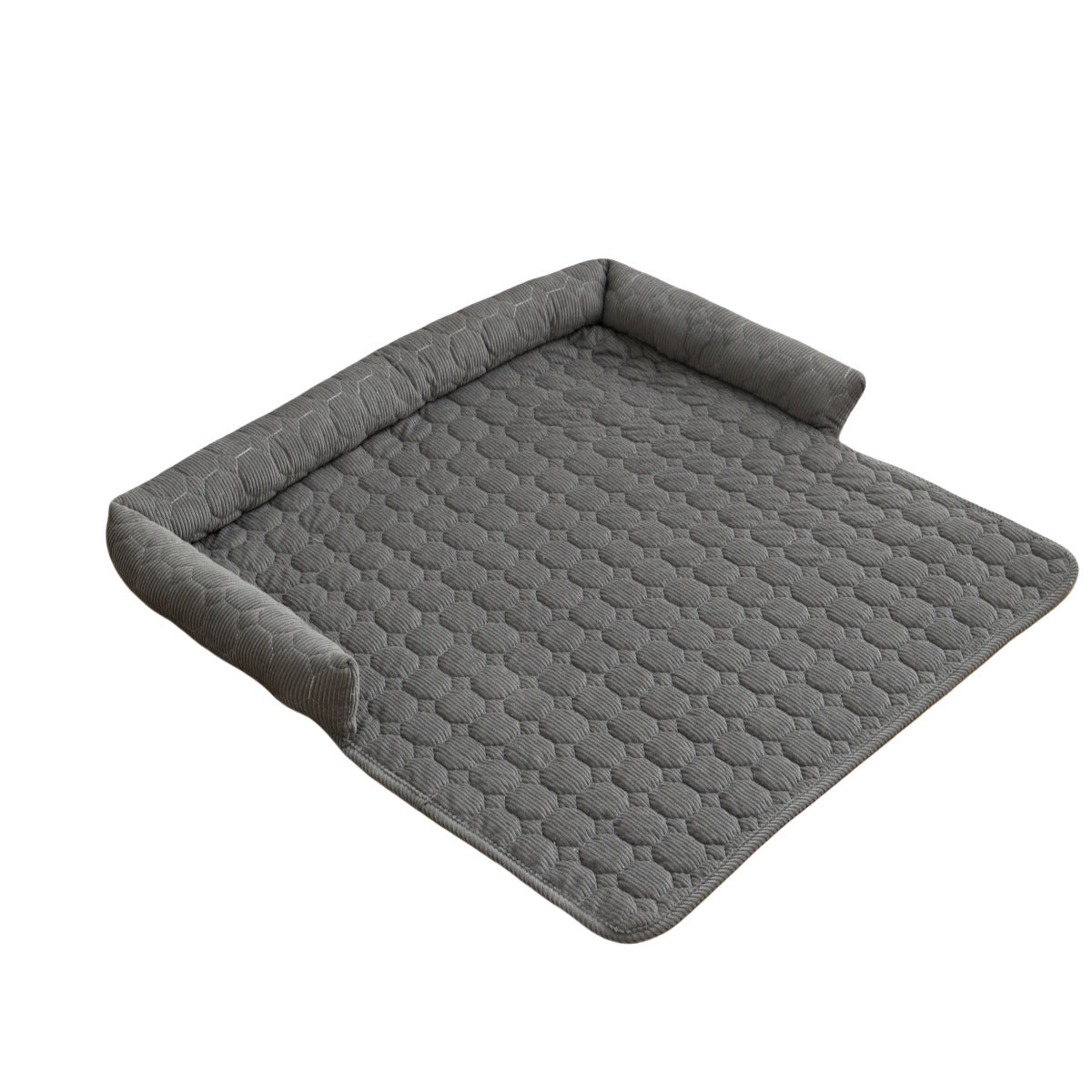 Corduroy Pet Bed Blanket, Mat with Neck Pillow