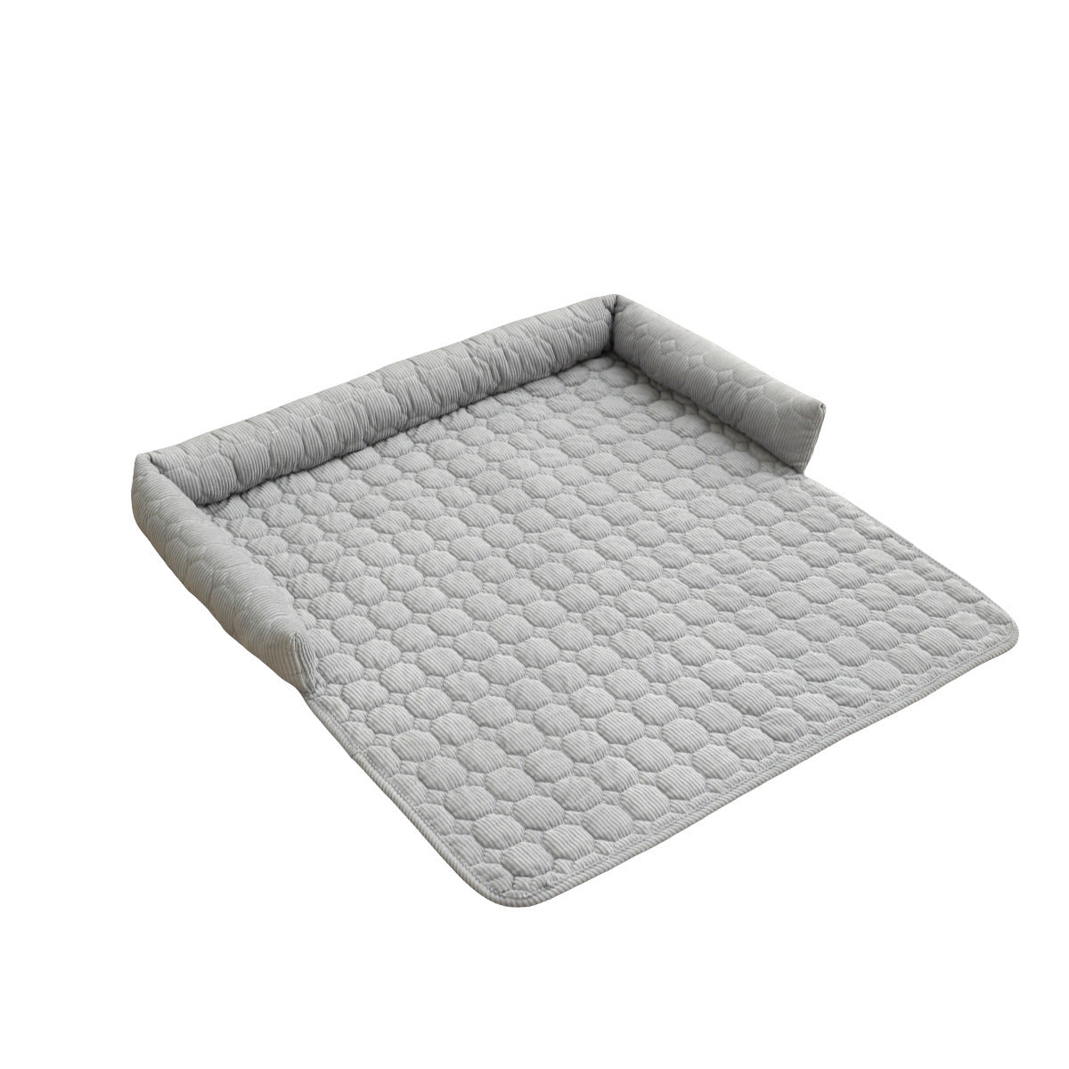Corduroy Pet Bed Blanket, Mat with Neck Pillow