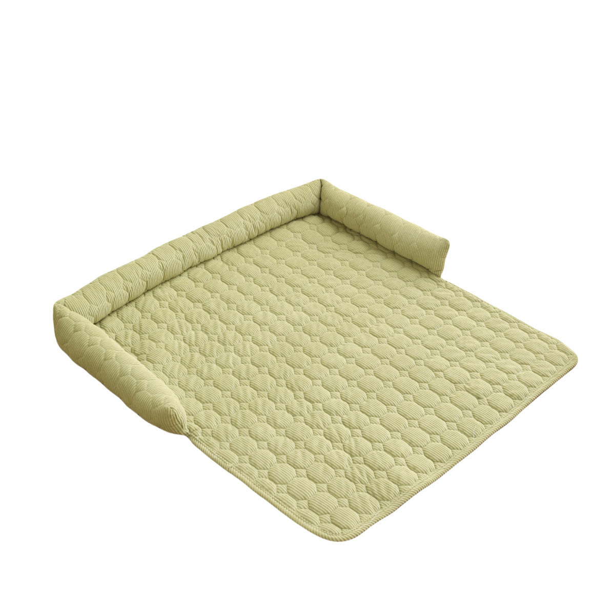 Corduroy Pet Bed Blanket, Mat with Neck Pillow