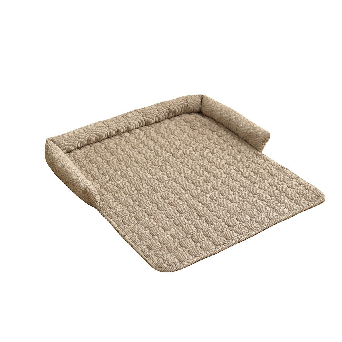Corduroy Pet Bed Blanket, Mat with Neck Pillow