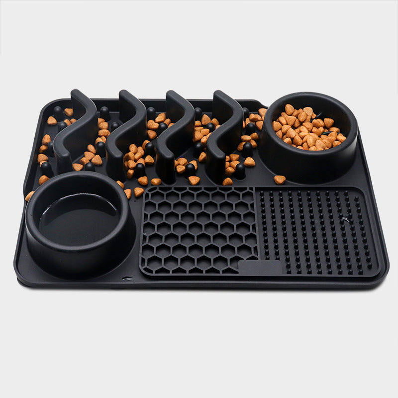 Dog Multifunctional Food Bowl Silicone Licking Pad