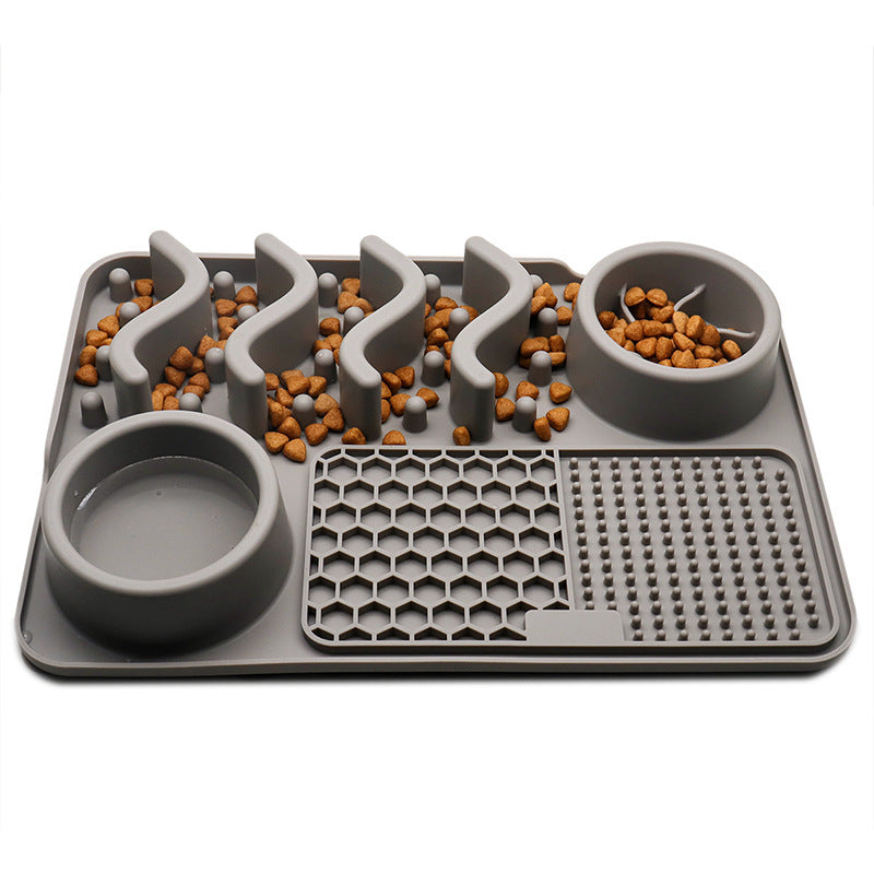 Dog Multifunctional Food Bowl Silicone Licking Pad