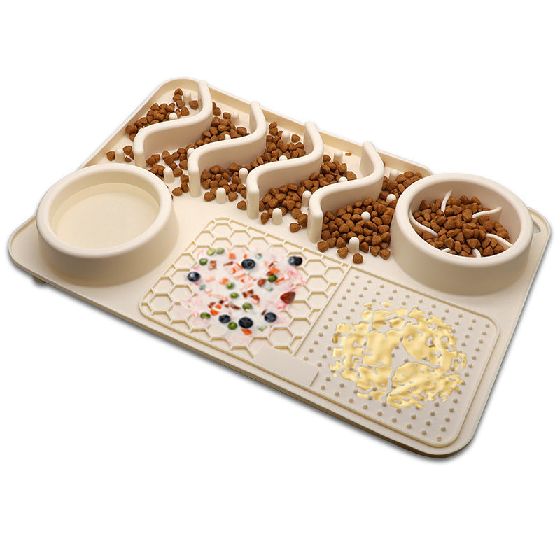 Dog Multifunctional Food Bowl Silicone Licking Pad