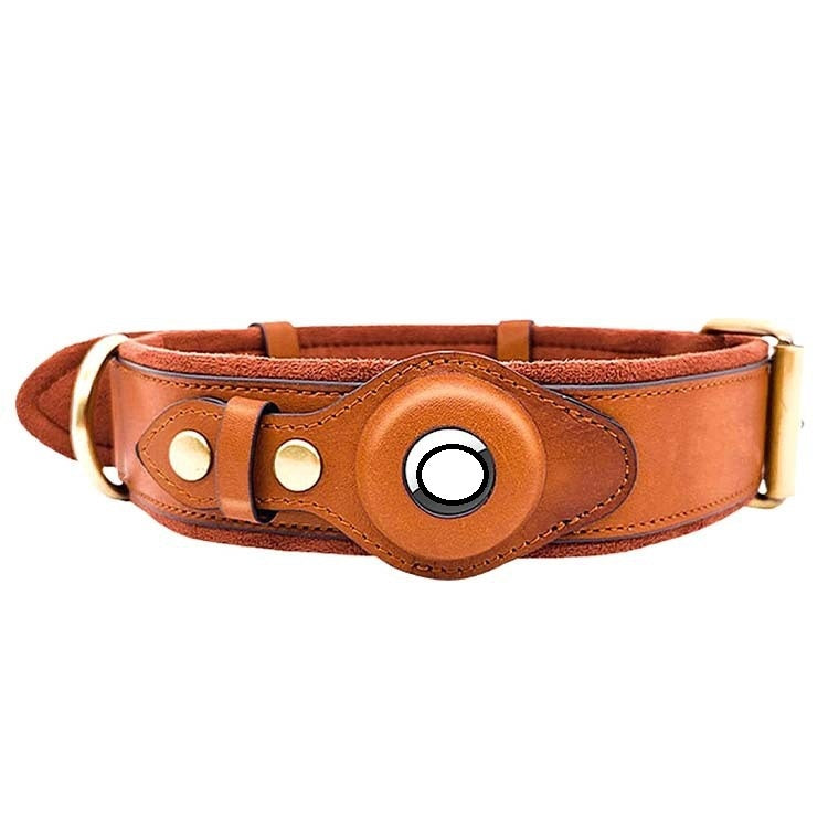 Leather Dog Pet Collar Location Tracker