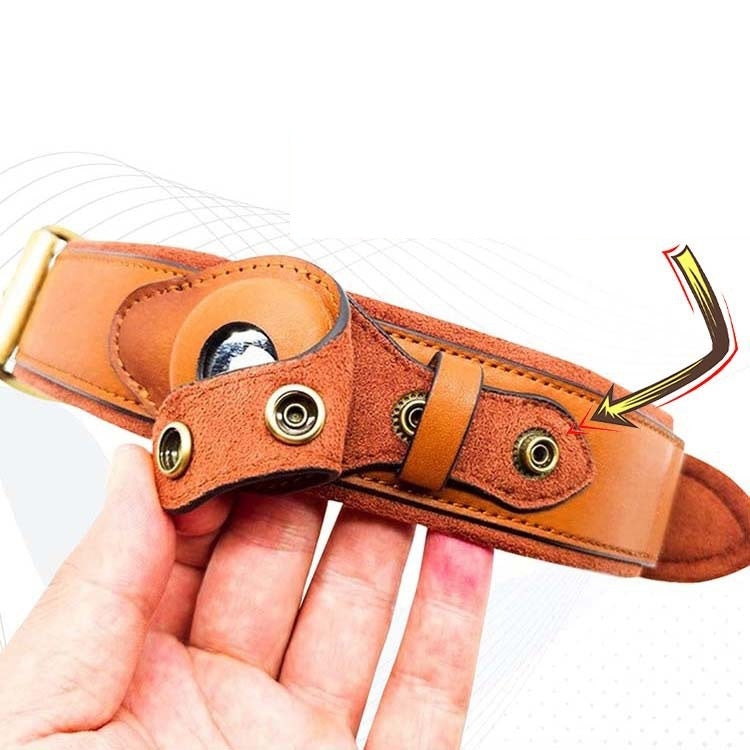 Leather Dog Pet Collar Location Tracker