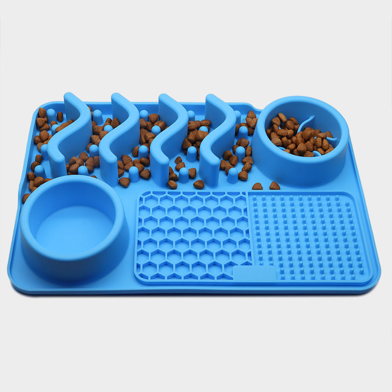 Dog Multifunctional Food Bowl Silicone Licking Pad