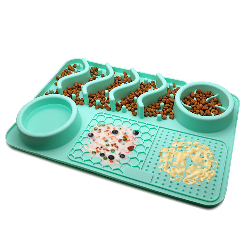 Dog Multifunctional Food Bowl Silicone Licking Pad