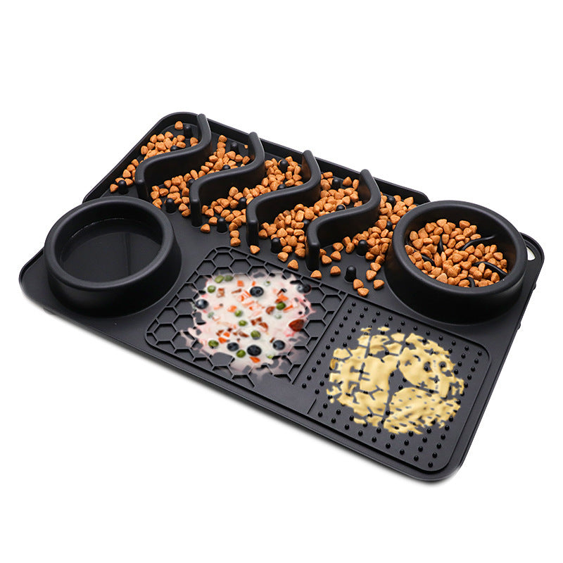 Dog Multifunctional Food Bowl Silicone Licking Pad