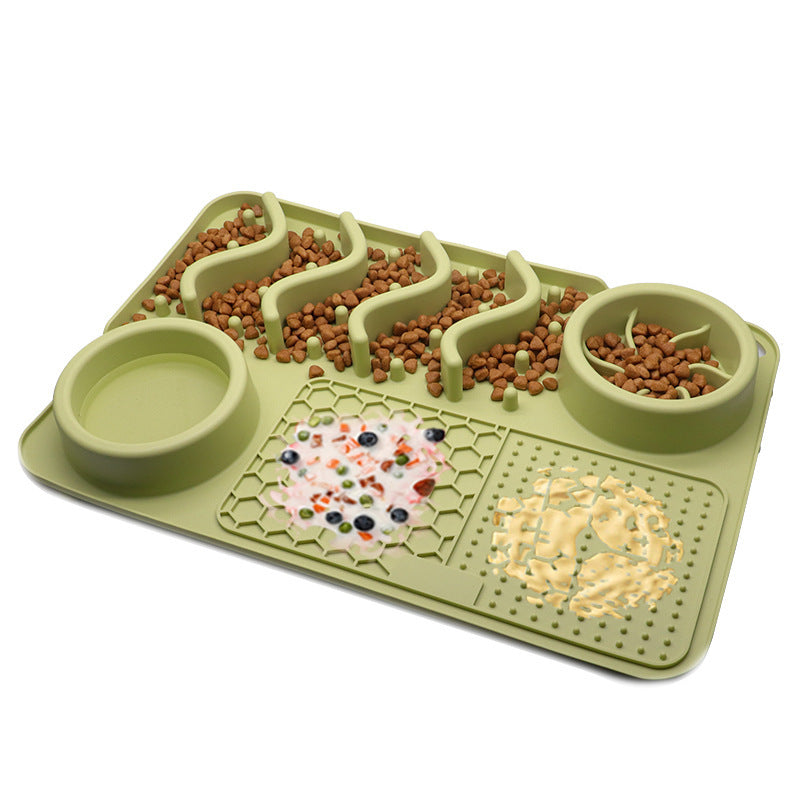 Dog Multifunctional Food Bowl Silicone Licking Pad
