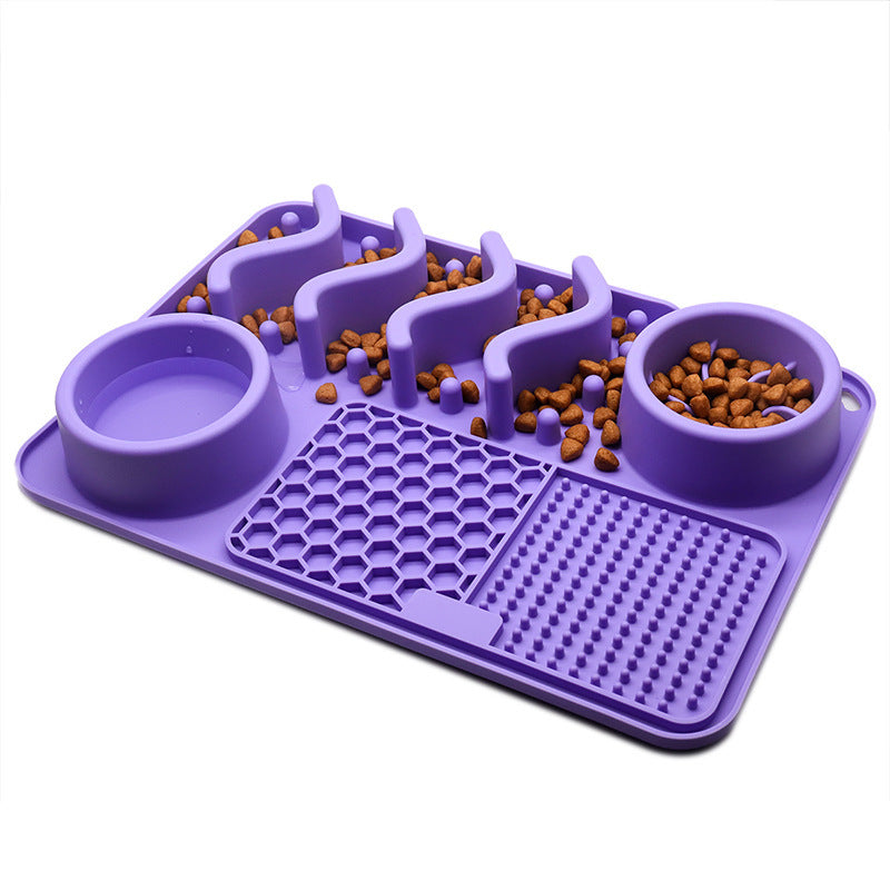 Dog Multifunctional Food Bowl Silicone Licking Pad