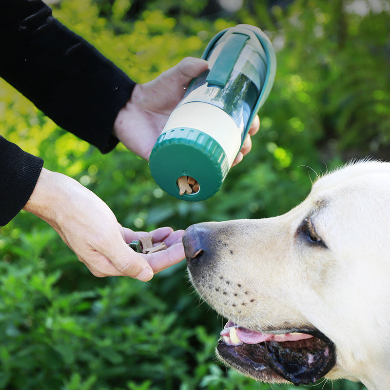 2 In 1 Multifunction Silicone Foldable Portable Pet Dog Water Bottle and Puppy Food Bowl Drinking Dispenser