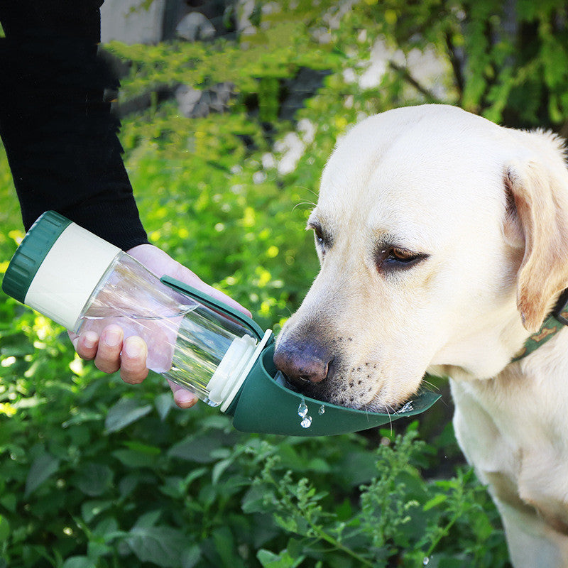 2 In 1 Multifunction Silicone Foldable Portable Pet Dog Water Bottle and Puppy Food Bowl Drinking Dispenser