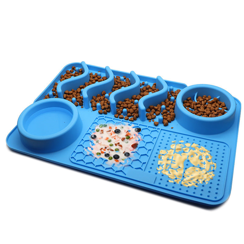 Dog Multifunctional Food Bowl Silicone Licking Pad