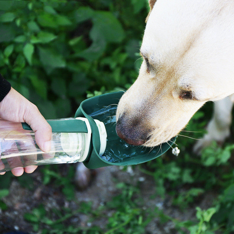 2 In 1 Multifunction Silicone Foldable Portable Pet Dog Water Bottle and Puppy Food Bowl Drinking Dispenser
